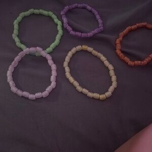 Colorful Beaded Bracelets Set one. Loot each 2 for 4$